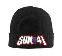 UKHQFED Bonnet tricoté avec Motif imprimé Sum 41 Bande Tricot Bonnet Chapeaux d’Hiver Chaud Acrylique Casual SUM41 Punk Caps Hommes Femmes Cadeau personnalisé
