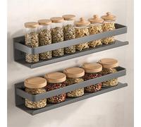 UKIHA Lot de 2 étagères à épices murales robustes à suspendre pour cuisine et salle de bain, solution de rangement de 50 cm pour une nification efficace