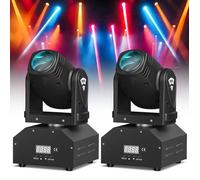 UKing 100W Lumière de Scène Avec Support - Lyre LED RGBW DMX512 Beam - Jeux de Lumiere DJ Pour Disco Mariage Pack DE 2