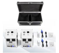 UKing 1200W Machine à Etincelle Froide - Pack De 2 Feu d'artifice Froid Avec Écran LCD - Machine à Fumée Blanc Avec Flightcase
