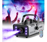 UKing 1200W Machine à Fumée avec 6 RGB LED Lumières Contrôlables en Couleur - Machine à Brouillard avec Télécommande