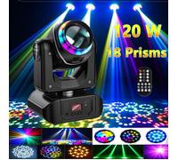 UKING -120W DJ Lyre LED - Lumière de Scène 10 gobos 8 couleurs- télécommande - PACK DE 1