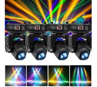 UKing 120W Jeux de Lumiere DJ - Lyre LED RGBW DMX 8 Gobo Beam - Lumière de Scène Pour DJ Party Disco Mariage Pack DE 4
