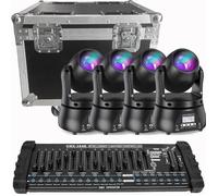 UKing 120W Jeux de Lumiere DJ - Lyre LED RGBW DMX Beam - 4PCS Lumière de Scène Avec Console 384 Canaux & Flightcase