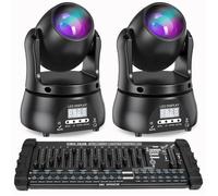 UKing 120W Jeux de Lumiere DJ - Lyre LED RGBW DMX Beam - Lumière de Scène Pack DE 2 Avec Console 384 Canaux