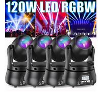 UKing 120W Jeux de Lumiere DJ - Lyre LED RGBW DMX Beam - Lumière de Scène Pour DJ Party Disco Mariage Pack DE 4