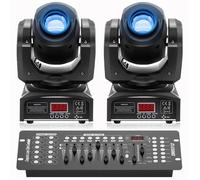 UKing 120W Jeux de Lumiere DJ - Lyre LED RGBW DMX Gobo Beam - Lumière de Scène Pack DE 2 Avec Console 192 Canaux