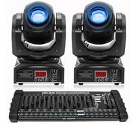 UKing 120W Jeux de Lumiere DJ - Lyre LED RGBW DMX Gobo Beam - Lumière de Scène Pack DE 2 Avec Console 384 Canaux