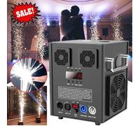 UKing 1300W Machine à Etincelle Froide - Feu d'artifice Froid Avec Écran LCD - Machine à Fumée Pack De 1 Noir Pour Mariage Club