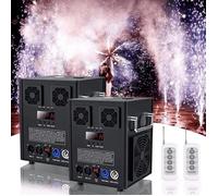 UKing 1300W Machine à Etincelle Froide - Feu d'artifice Froid Avec Écran LCD - Machine à Fumée Pack De 2 Noir Pour Mariage Club