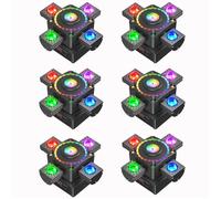 UKing 140W Lyre LED RGBW - Lumière de Scène Rotation Avec Lasers Stroboscopes & 23 LED RGB Colorées - Jeux de Lumiere Pack de 6