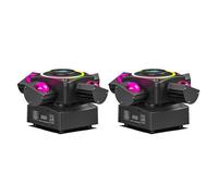 UKing 140W Lyre LED RGBW Rotation - Jeux de Lumiere DJ Pack de 2 Avec Lasers Stroboscopes & 23 LED RGBW Colorées
