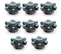 UKing 150W Jeux de Lumiere - DJ Lyre LED RGBW Rotation Lumière de Scène- Lumière Laser & Stroboscopique Avec Télécommande Pack De 8