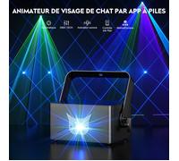 UKING - 1PCS - Projecteur laser RGB 3D animé 25 W, éclairage de scène DMX, application DIY, fête, DJ, disco