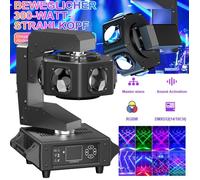 UKING-2 PCS Lampe de Scène DJ Pro-Lumières de Scène RGBW 300W-Jeux de Lumière DJ avec Rotation Infinie-Écran Couleur-DMX512-Noir