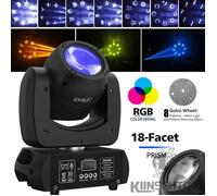 UKing 200W DJ Lyre LED Beam 8 GOBO 18 Prisme DMX512 - Jeux de Lumiere DJ - Lumière de Scène Pour Party Disco Mariage
