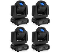 UKing 200W Jeux de Lumiere DJ - DJ Lyre LED Beam 8 GOBO 3 Prisme DMX PACK DE 4 - Lumière de Scène Pour Party Disco Mariage