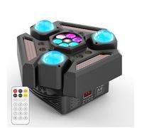 UKing 220W Jeux de Lumiere DJ - Lyre LED RGBW Rotation - Lumière Laser & Stroboscopique - Son Activé & Télécommande