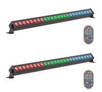UKING 24 LEDs RGB 24 x 3W, Lumière de Scène 3 en 1 Lyre DJ pour Spectacles, Lieux de Divertissement et Disco 2 PCS