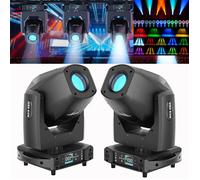 UKing 250W Lyre LED - Lumière de Scène Zoom Beam Wash Gobo DMX - Jeux de Lumiere DJ 5 Prismes Pour Disco Fête Mariage PACK DE 2