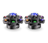 UKing 2PCS 180W Lyre LED RGBW Rotation - Jeux de Lumiere DJ 7RGBW LED+Laser Gypsophile Rouge & Vert+4 Stroboscopes Lumière