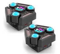 UKing 2PCS 220W Jeux de Lumiere DJ - DJ Lyre LED RGBW Rotation - Lumière Laser & Stroboscopique - Son Activé & Télécommande