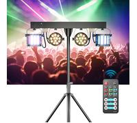 UKing 2PCS 60W Ensemble de Jeux de Lumière - RGBW DMX Lumière DJ avec Support et Télécommande Par LED effet Stroboscopique
