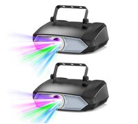 UKing 2PCS Jeux de Lumiere DJ Bluetooth APP DMX - Laser DJ 3D Couleur - Texte/Illustrations/Animations/Faisceaux lumineux/LOGO