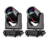 U'King 325W DJ LYRE LED RGBW - Lumière de Scène Zoom Beam Wash Gobo 8+18 Prisme - Effet arc-en-ciel Jeux de Lumiere PACK DE 2