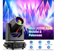 U'King 325W DJ LYRE LED RGBW - Lumière de Scène Zoom Beam Wash Gobo 8+18 Prisme - Effet arc-en-ciel Jeux de Lumiere DJ