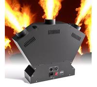 UKing 350W Machine a Flamme - Jeux de Lumiere DJ Effets de Scène IP30 - Lance Flamme DMX & Commande Manuelle pour Fêtes