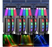 UKing 4PCS 120W DJ Lyre LED RGBW - DMX 4 en 1 Disco Lumière d'araignée Lumière de Scène - Jeux de Lumière DJ Soirée Fête Bar