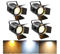 UKing 4PCS 200W COB Bicolore Jeux de Lumières Rotation 180° - Lumière de Scène DMX - Par Light Stroboscope & Son Pour DJ Disco