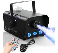 U'King 500W Machine à fumée RGB 3 LED Machine à brouillard de couleur mixte avec télécommande éjecteur de fumée de scène pour DJ Halloween Noël