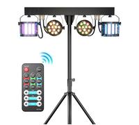 UKing 60 W Ensemble de Jeux de Lumière - RGBW DMX Lumière Disco DJ avec Support et Télécommande Par LED effet Stroboscopique