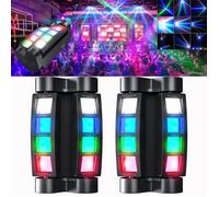 UKing 80W Lyre LED RGBW - DMX512 Disco Lumière d'araignée -Lumière de Scène Contrôle Vocal Jeux de Lumière DJ PACK DE 2