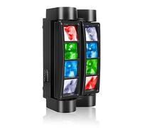 UKing 8x10W Disco D'araignée Effet de lumière,RGBW Lyre LED avec Contrôle du Son et DMX512, 7 / 15CH Lumiere dj pour Club Bar Disco Show