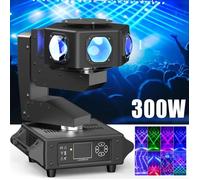 UKING-Lampe de Scène DJ Pro -Lumières de Scène RGBW 300W -Jeux de Lumière DJ avec Rotation Infinie - Écran Couleur -DMX512 -Noir