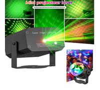 UKING-- Laser Eclairage DJ/Jeu de Lumiere Projecteur Rouge et Vert + Lampe de Scène Boule Disco