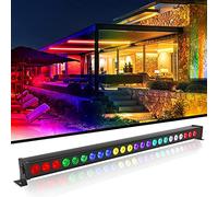 UKing LED Wall Wash Lampe 24LED 72W Lumières de Scène RGB Effet de Lumiere Bar avec Télécommande et Contrôle Sonore dmx Activé pour DJ Fete Éclairage Effets, 1 PCS