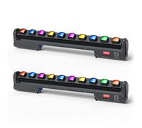 UKing Lumière de scène 10 LED - DJ Barre à LED 250W - Pack de 2