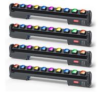 UKing Lumière de scène 10 LED - DJ Barre à LED 250W - Pack de 4