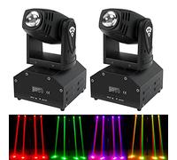 UKing LyreLED Moving Head Beams, Rotating Head Stage DMX Disco Light RGBW 11/13 HP for DJ, Disco, Club, Bar, Stage Lighting (2PCS)