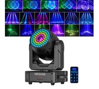 UKing - Projecteur laser RGB 2W à tête mobile 15K avec animation, APP Bluetooth, DMX512, idéal pour DJ, soirées et bars
