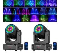 UKing - Projecteur laser RGB 2W à tête mobile 15K avec animation, APP Bluetooth, DMX512, idéal pour DJ, soirées et bars-2PCS