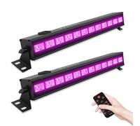UKing UV LED Lumière 36W 12 LED Projectur UV Lumière Noire Lamp Wall Washer Éclairage de Scène Effets Génial Lumieres pour Bar Club Party Disco Soiree (2 PCS)