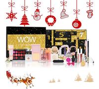 Ukisisi Calendrier de l'avent 2024 Femme beauté,Advent Calendar 2024 Make-up,Kit de Maquillage de 24 Jours pour Femme, Boîte de Maquillage pour Adolescentes et Filles