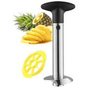Ukisisi Coupe Ananas Et Evideur, Coupe Ananas INOX, Découpe Ananas en Acier Inoxydable 3-en-1,Coupe-Ananas pour Éplucher, Coupe-Ananas pour Éplucher, Évider Et Trancher Le Fruit