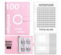 Ukisisi livret economie 100 Envelope,Livre economie Argent,Money Saving Envelope,A5 Budget Binder Portefeuille,Saving Challenges Binder,Budget Binder avec Cash Envelopes