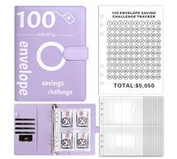 Ukisisi livret economie 100 Envelope,Livre economie Argent,Money Saving Envelope,A5 Budget Binder Portefeuille,Saving Challenges Binder,Budget Binder avec Cash Envelopes